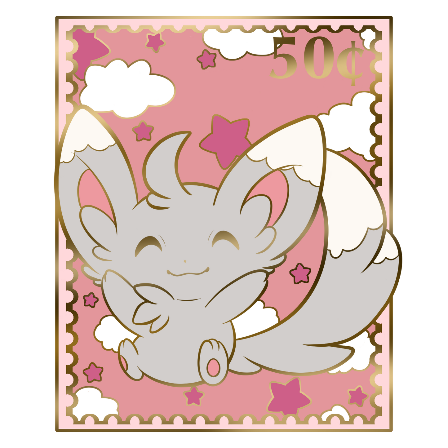 Minccino Stamp Enamel Pin