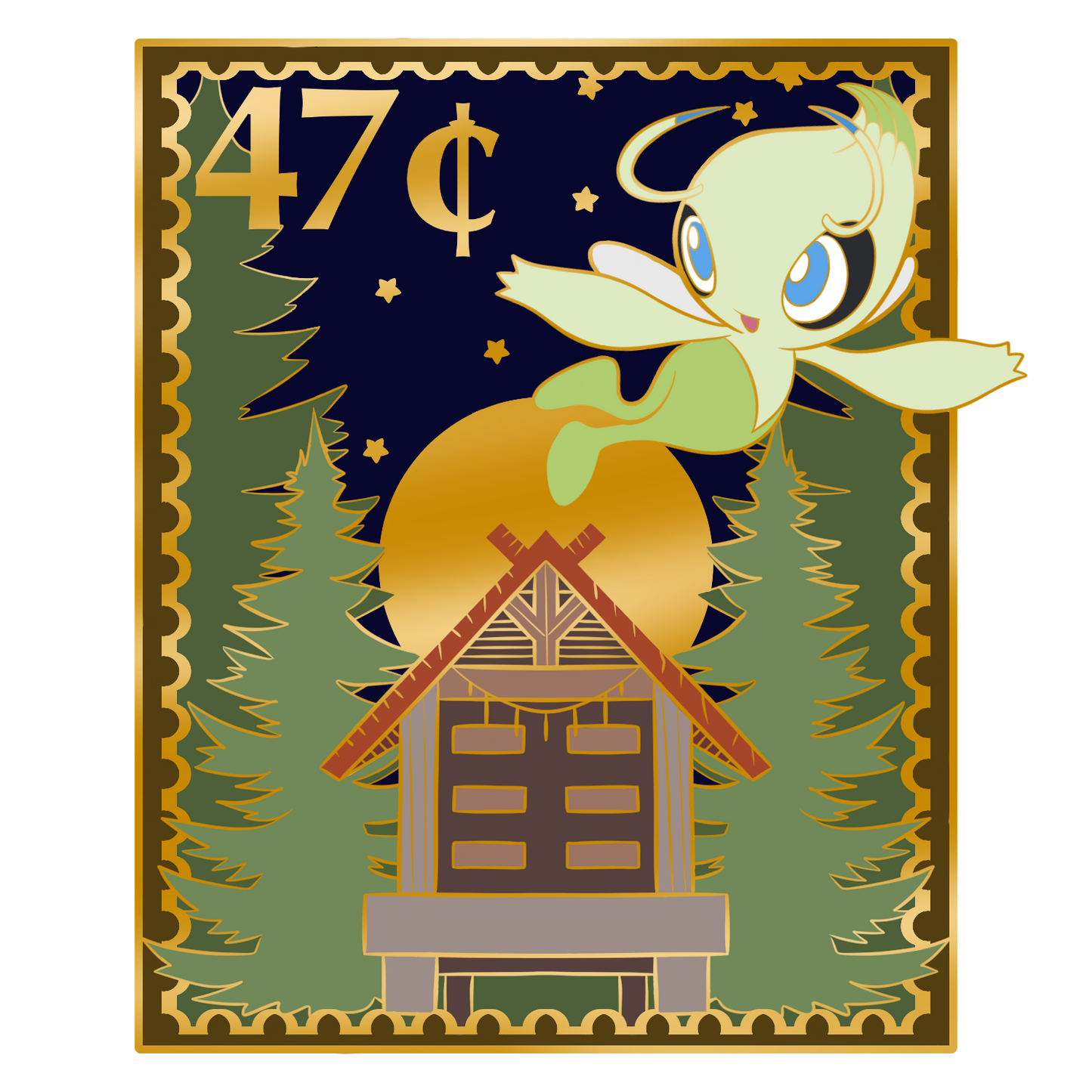 Celebi Stamp Enamel Pin