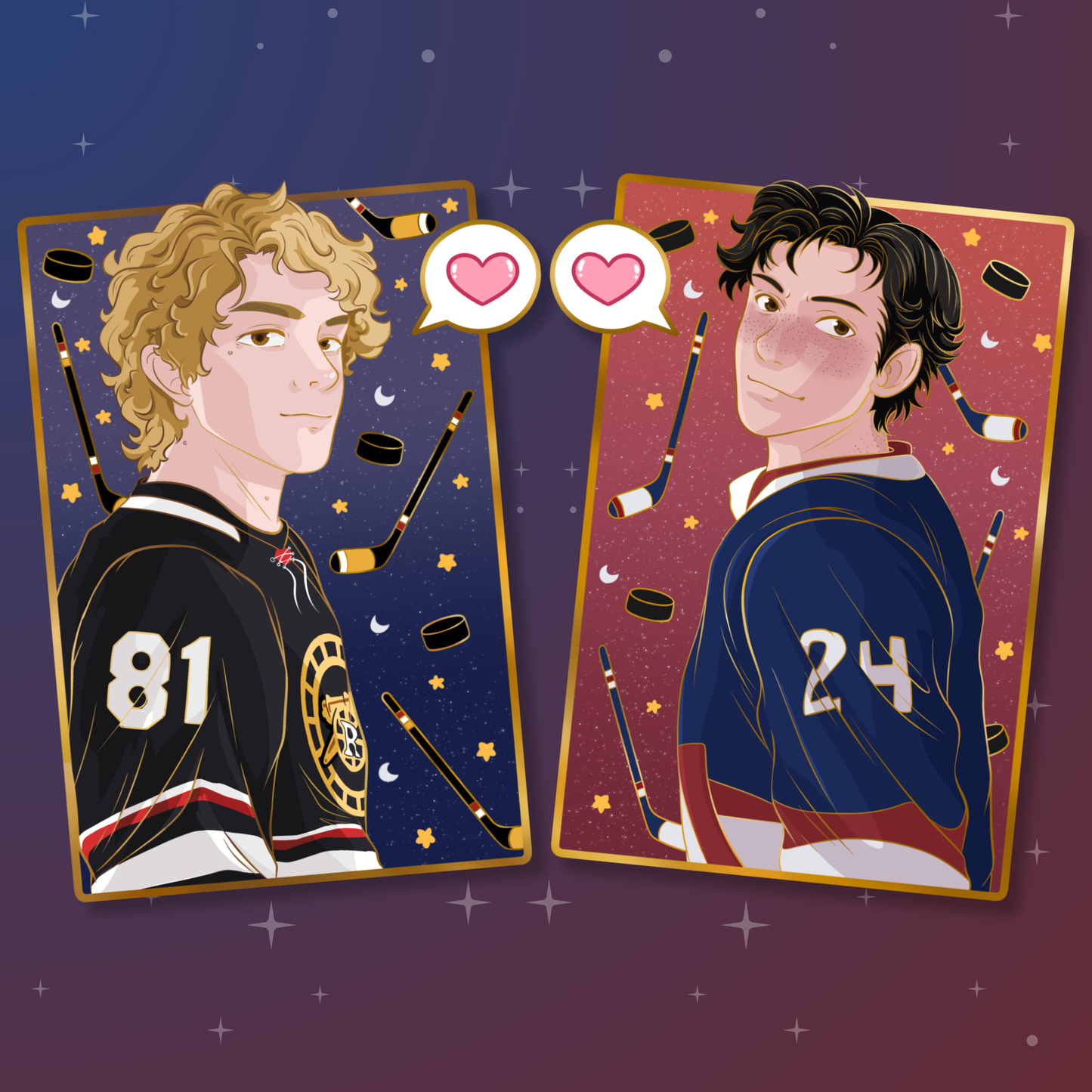 Heated Rivalry / Hollanov Enamel Pins [Preorder- Ships 5/2026]