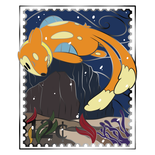 Buizel Stamp Enamel Pin