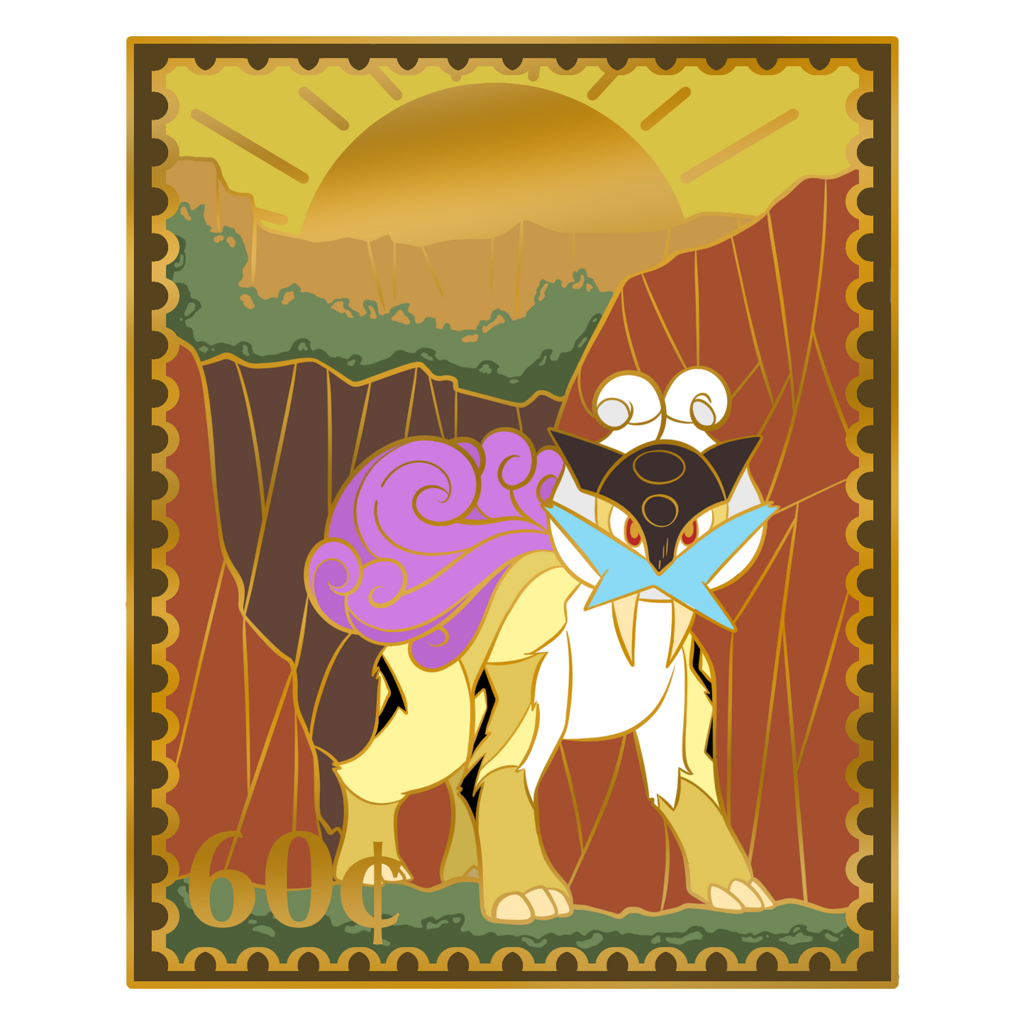 Raikou Stamp Enamel Pin